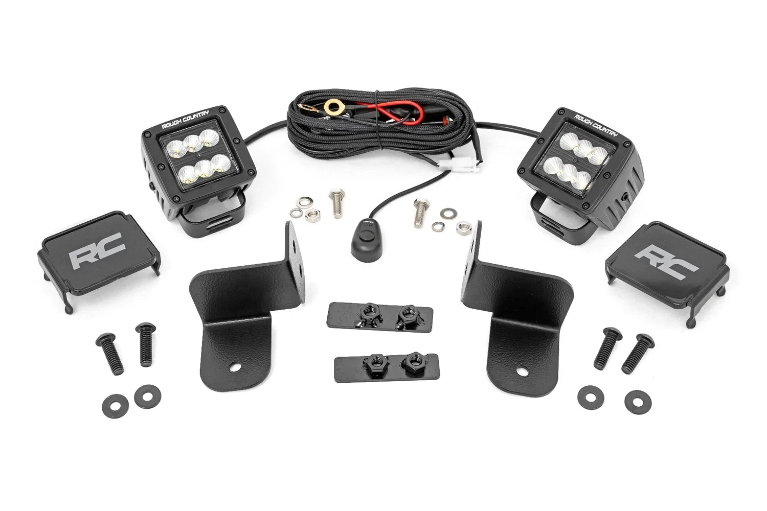 Fits Polaris Ranger 1000 LED Light Rear Mount 2_ Black Pair 93083